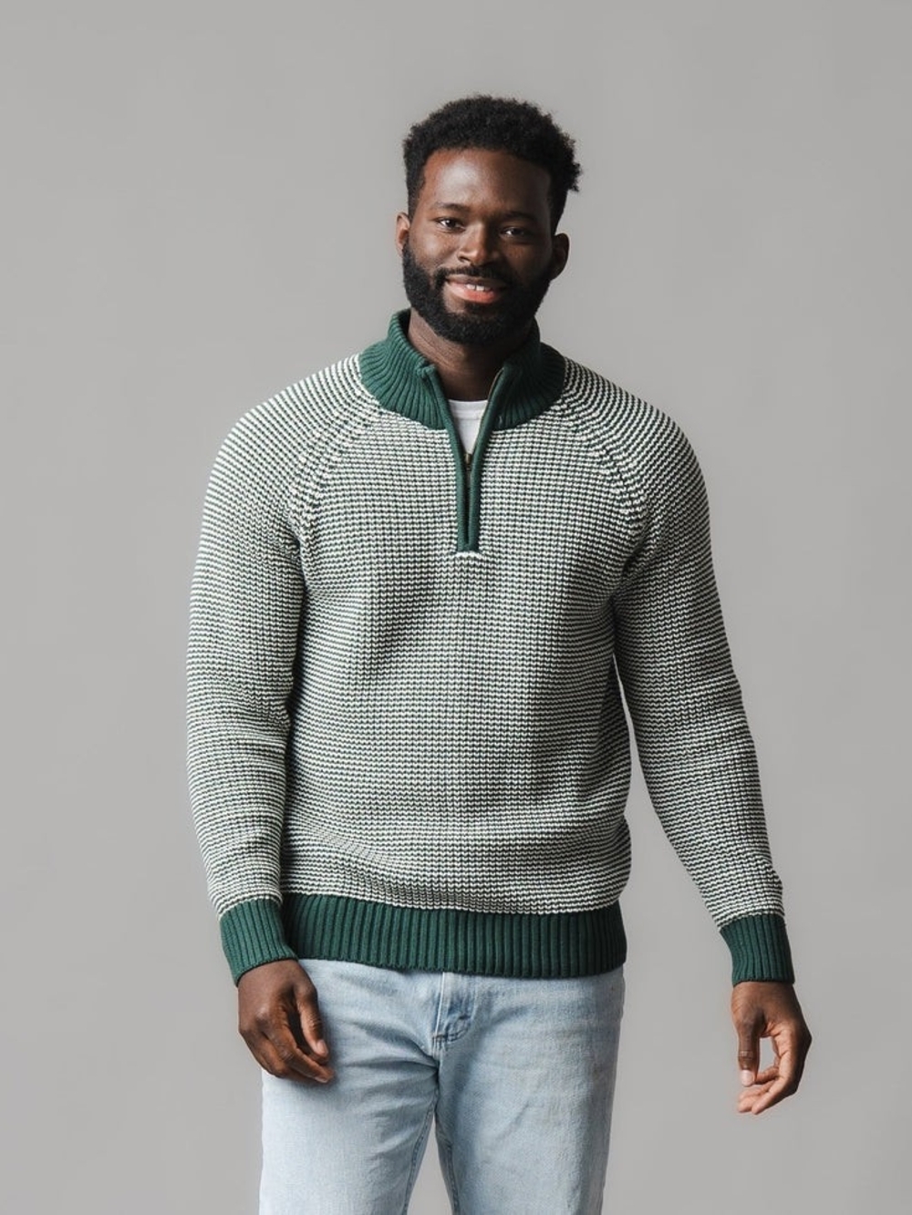 Hope & Henry Organic Half Zip Pullover - Medium